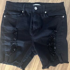Good American black stretch shorts size 6/28